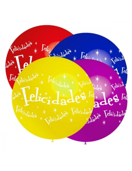 Globo Latex Redondo 90cm Felicidades