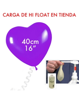 Carga de Hi Float Latex Corazones 40cm