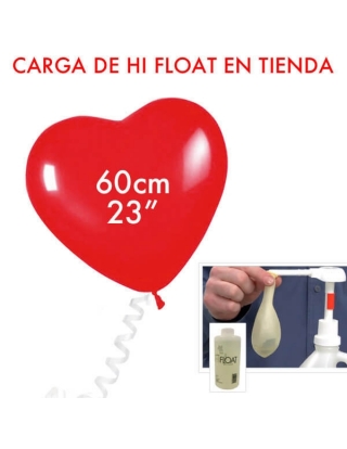 Carga de Hi Float Latex Corazones 60cm