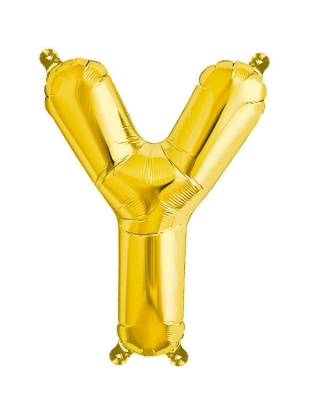 Globo Letra Y  de 86cm Oro - Foil Poliamida - NSB00272