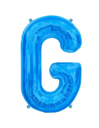 Globo Letra G  de 86cm Azul Royal - Foil Poliamida - NSB00280