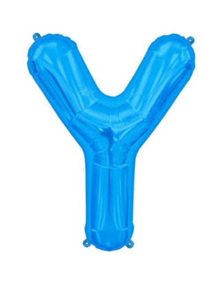 Globo Letra Y  de 86cm Azul Royal - Foil Poliamida - NSB00298