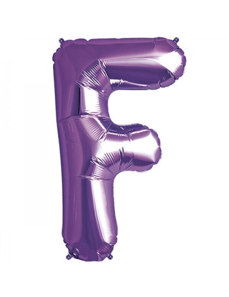 Globo Letra F de 86cm Purpura - Foil Poliamida - NSB00305