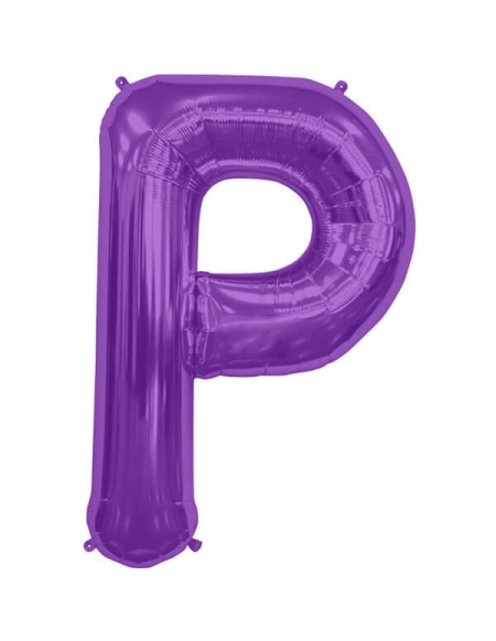 Globo Letra P de 86cm Purpura - Foil Poliamida - NSB00315