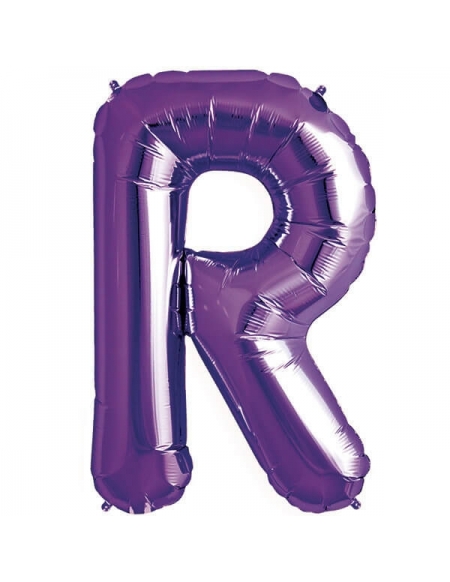 Globo Letra R de 86cm Purpura - Foil Poliamida - NSB00317