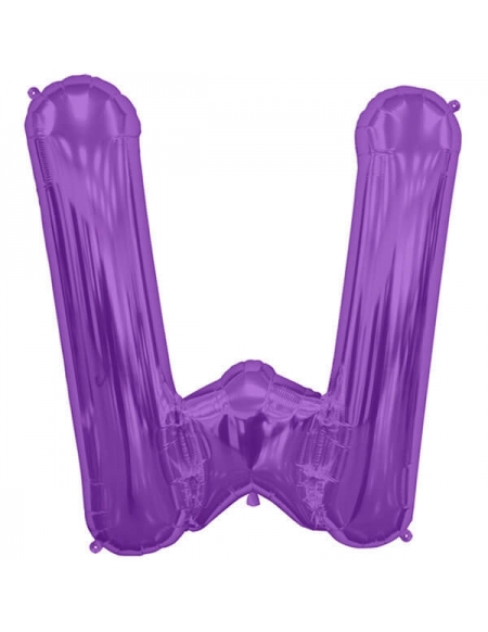 Globo Letra W  de 86cm Purpura - Foil Poliamida - NSB00322