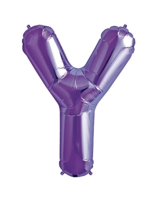 Globo Letra Y  de 86cm Purpura - Foil Poliamida - NSB00324