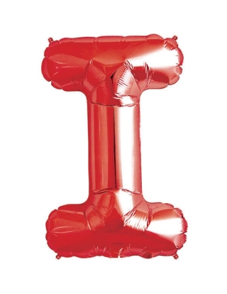 Globo Letra I de 86cm Roja - Foil Poliamida - NSB00230