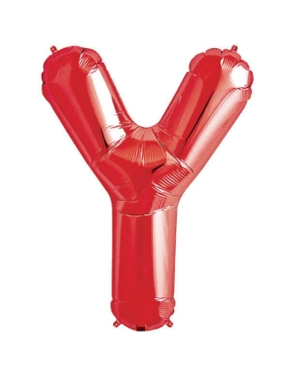 Globo Letra Y  de 86cm Roja - Foil Poliamida - NSB00246