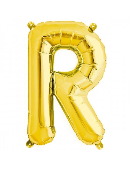 Globo Letra R de 41cm Oro - Foil Poliamida - NSB00584