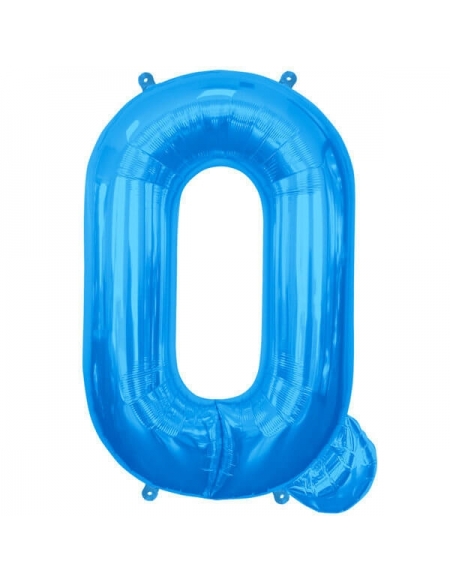 Globo Letra Q de 41cm Azul - Foil Poliamida - NSB00547