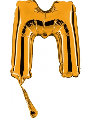 Globo Letra M de 18cm Oro - Foil Poliamida - G07322G