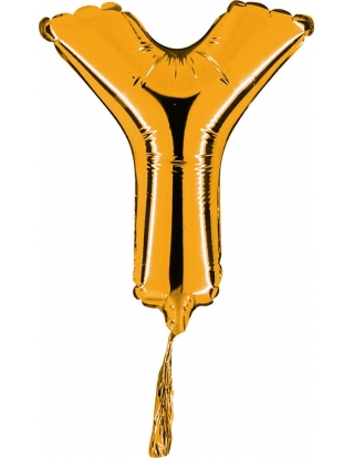 Globo Letra Y  de 18cm Oro - Foil Poliamida - G07442G