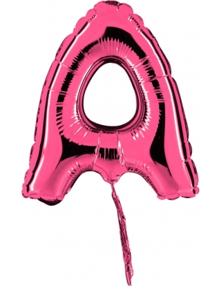 Globo Letra A de 18cm Rosa - Foil Poliamida - G07201F