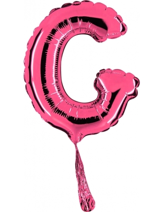 Globo Letra G  de 18cm Rosa - Foil Poliamida - G07261F