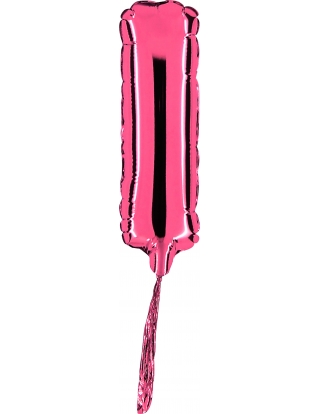 Globo Letra I de 18cm Rosa - Foil Poliamida - G07281F