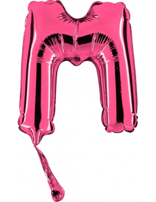Globo Letra M de 18cm Rosa - Foil Poliamida - G07321F