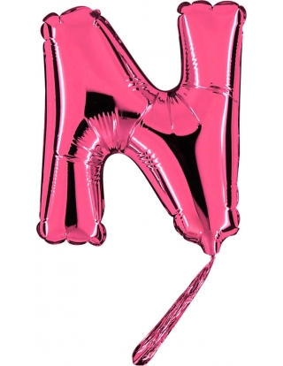 Globo Letra N de 18cm Rosa - Foil Poliamida - G07331F