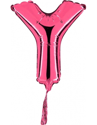 Globo Letra Y  de 18cm Rosa - Foil Poliamida - G07441F