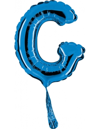 Globo Letra G  de 18cm Azul - Foil Poliamida - G07260B