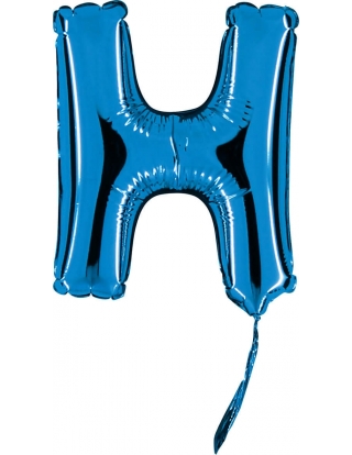 Globo Letra H de 18cm Azul - Foil Poliamida - G07270B