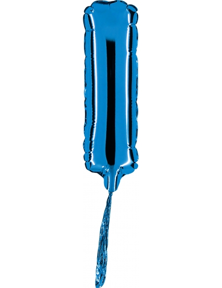 Globo Letra I de 18cm Azul - Foil Poliamida - G07280B