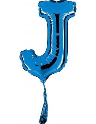 Globo Letra J de 18cm Azul - Foil Poliamida - G07290B