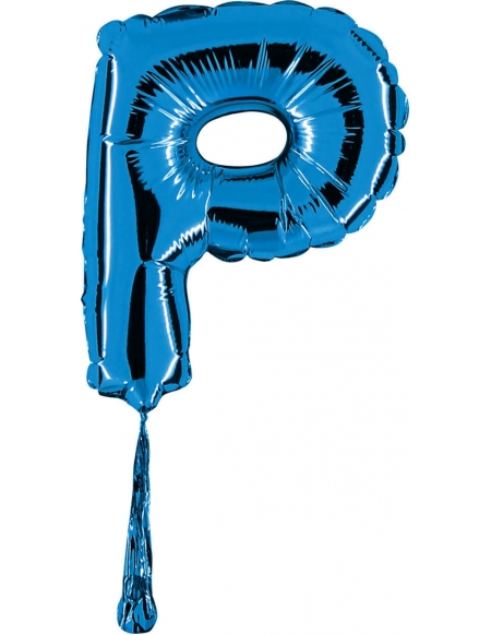 Globo Letra P de 18cm Azul - Foil Poliamida - G07350B