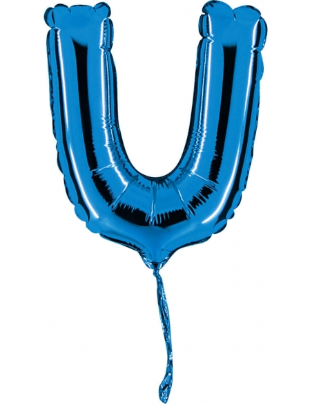 Globo Letra U de 18cm Azul - Foil Poliamida - G07400B