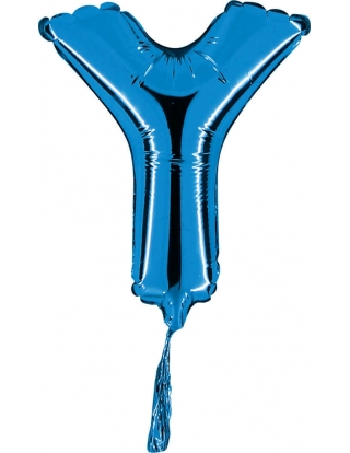 Globo Letra Y  de 18cm Azul - Foil Poliamida - G07440B