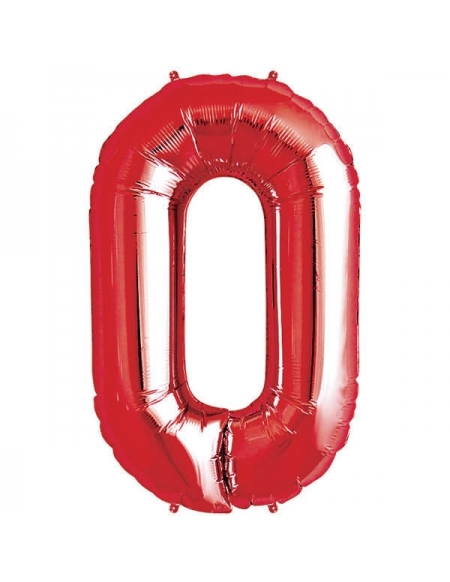 Globo Letra O de 86cm Roja - Foil Poliamida - NSB00236