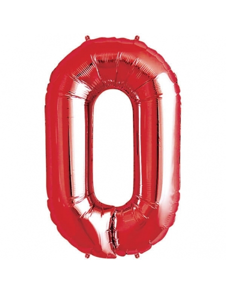 Globo Letra O de 86cm Roja - Foil Poliamida - NSB00236