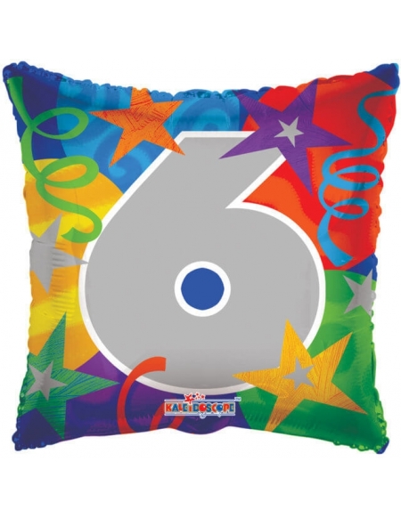 Globo Numero 6 - Cuadrado 45cm Foil Poliamida - K1798618