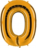 Globo Numero 0 de 100cm Oro - Foil Poliamida - G020G
