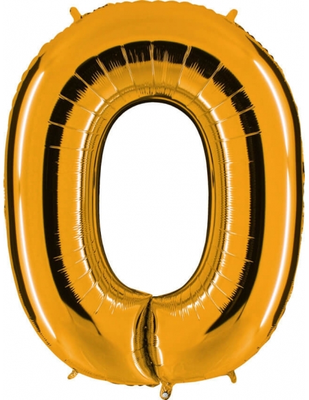 Globo Numero 0 de 100cm Oro - Foil Poliamida - G020G