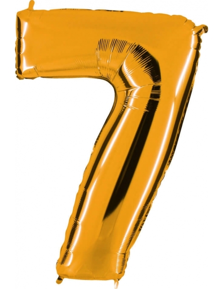 Globo Numero 7 de 100cm Oro - Foil Poliamida - G027G