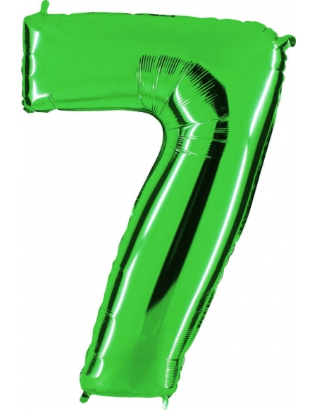 Globo Numero 7 de 100cm Verde - Foil Poliamida - G037GR