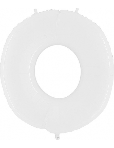 Globo Numero 0 de 100cm Blanco - Foil Poliamida - G930WWH