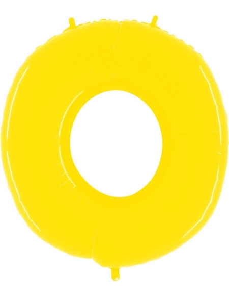 Globo Numero 0 de 100cm Amarillo Neon - Foil Poliamida - G940WY