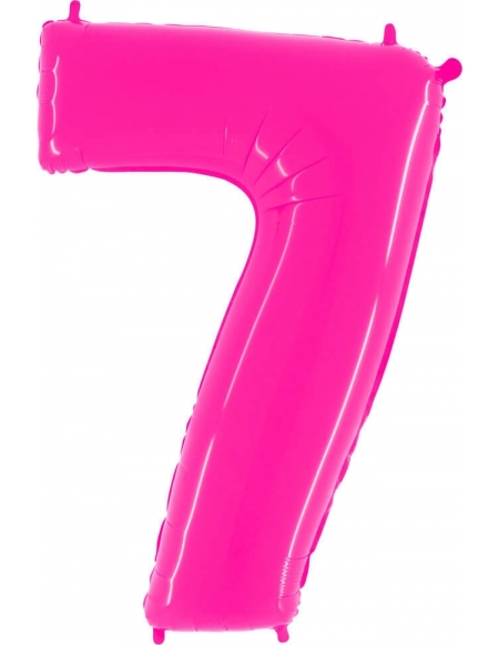 Globo Numero 7 de 100cm Rosa Neon - Foil Poliamida - G927WSP