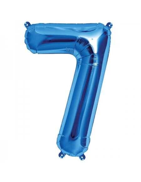 Globo Numero 7 de 41cm Azul - Foil Poliamida - NSB00459