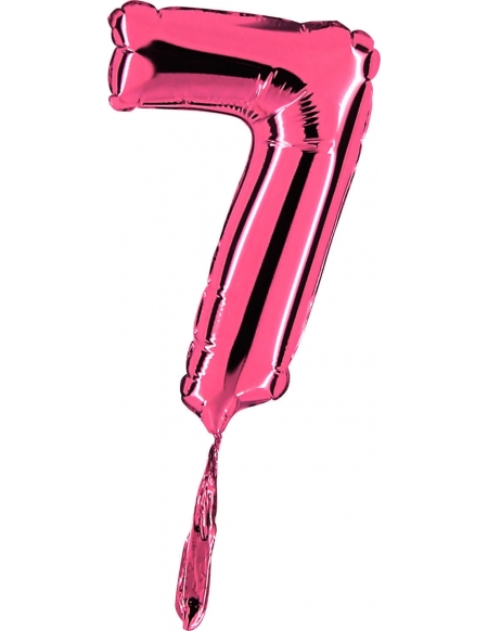 Globo Numero 7 de 18cm Rosa Hot - Foil Poliamida - G07017F