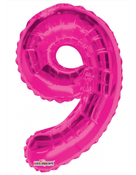 Globo Numero 9 de 36cm Rosa Hot - Foil Poliamida - K3503614