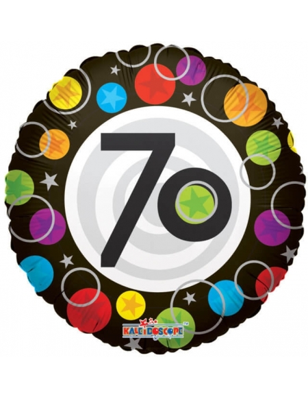 Globo Feliz Cumpleaños 70 - Redondo 45cm Foil Poliamida - K2014818
