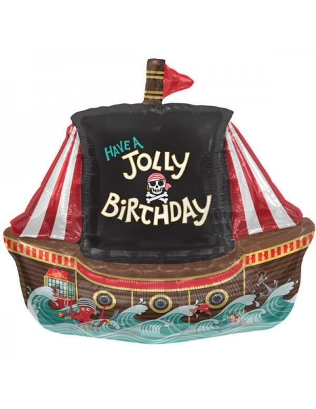 Globo Barco Jolly Pirata - Forma 91cm Foil Poliamida - NSB00476