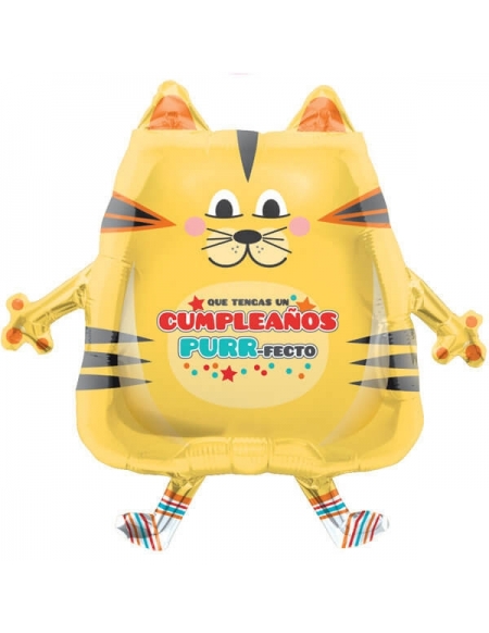 Globo Gato Cumpleaños - Forma 76cm Foil Poliamida - NSB00338