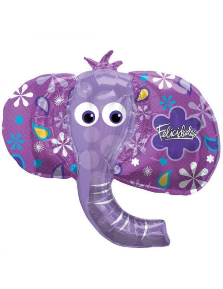 Globo Elefante Felicidades - Forma 107cm Foil Poliamida - NSB00159