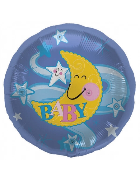 Globo Baby Moon Stars - Redondo 45cm Foil Poliamida - NSB00825