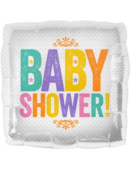 Globo Baby Shower Block Letters Cuadrado 45cm Foil Poliamida NSB01036