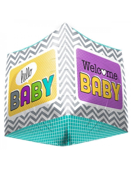 Globo Welcome Baby - Cubo 43cm Foil Poliamida - NSB01042